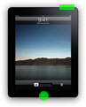 Press and hold these two buttons to take a screenshot on the iPad