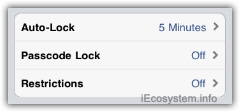 Timer and Auto-Lock settings on your iPad