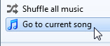 Locate the current song in iTunes on Windows 7
