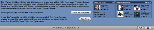 MiniStore teaser in iTunes
