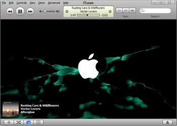 iTunes' Visualizer in action