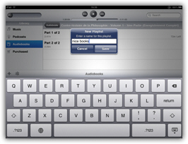 Create playlists on iPad instead of folders and subfolders