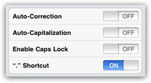 Keyboard options and settings on iPad