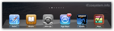 iPad dock and apps icons