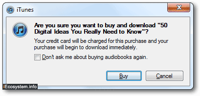 Buy warning dialog in iTunes Store