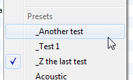 Naming your custom iTunes equalizer presets