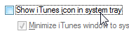 Hide iTunes icon from taskbar