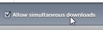 Temporarily disable concurrent downloads in iTunes