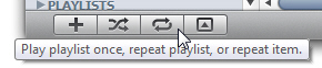 Play playlist once, repeat, or repeat one item