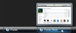 One window for iTunes, and a separate window for the iTunes Store