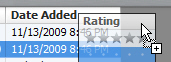 Move iTunes' rating column left or right